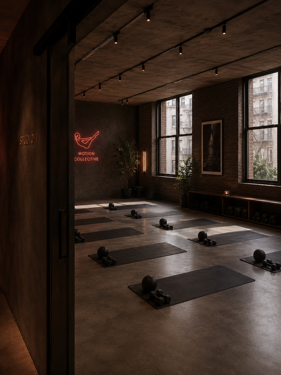 Studio hallway interior transition